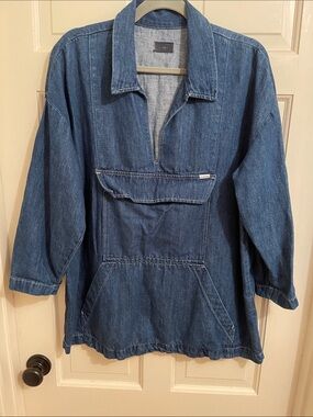 MOTHER Denim Jacket with Dark Blue Logo Patch